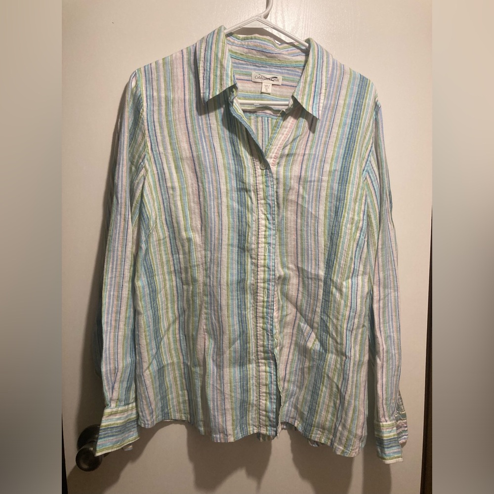 Coldwater Creek 96% Linen Shirt - image 1